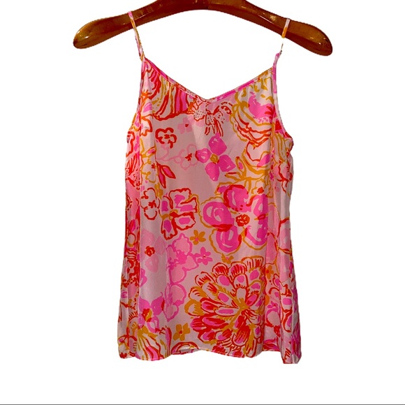 Lilly Pulitzer Zoe Silk Top Happiness Is Print Size XXS - Picture 2 of 6